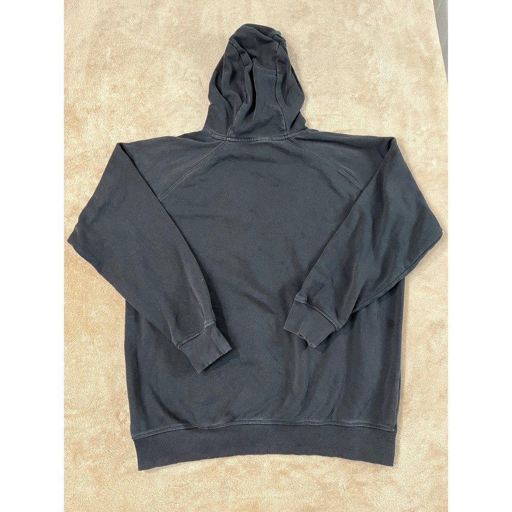 Gymshark Crest Oversized Hoodie Unisex Large Black White Logo Pullover L/S GOOD